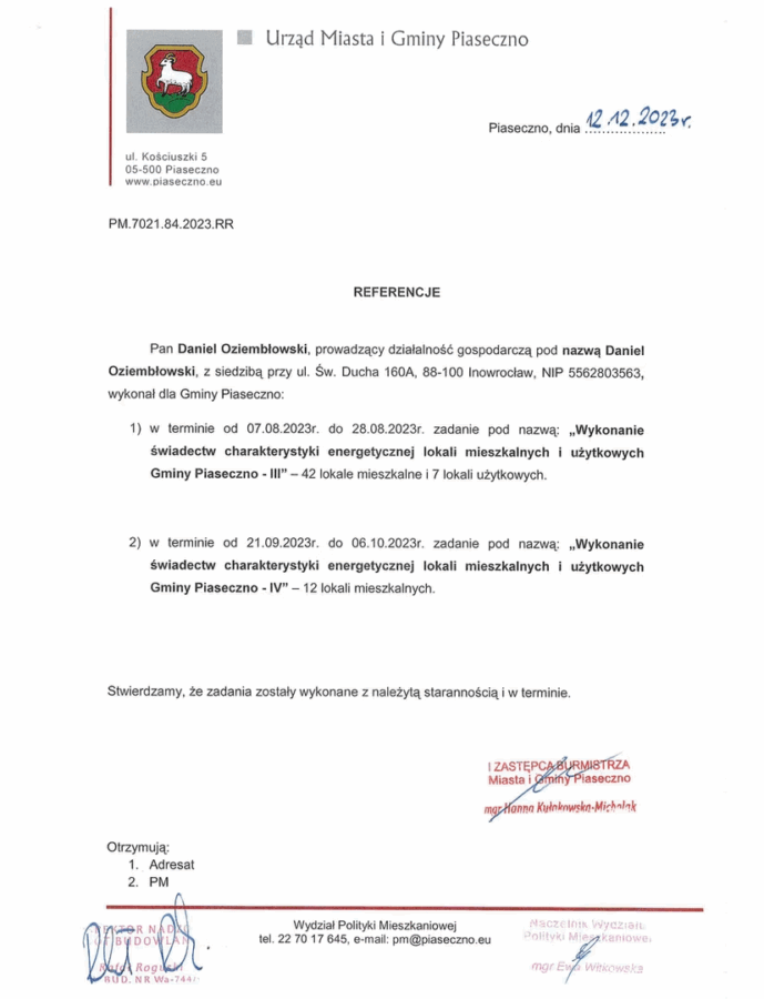Referencja - Piaseczno